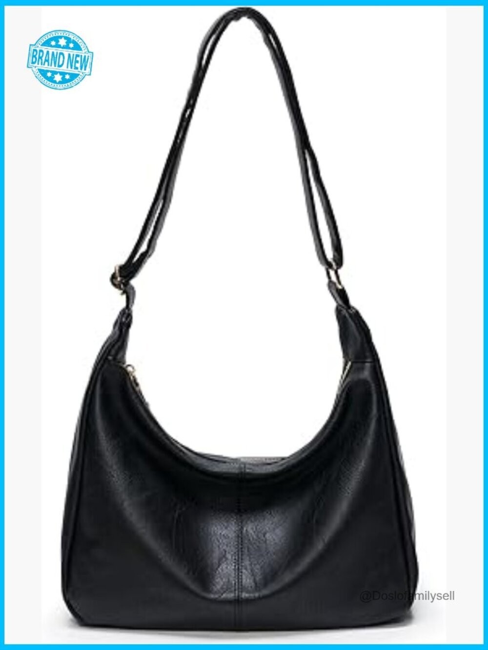 Ultra Soft Foldable Vegan Leather Hobo Bag Stylish Slouchy Shoulder Tote Purse